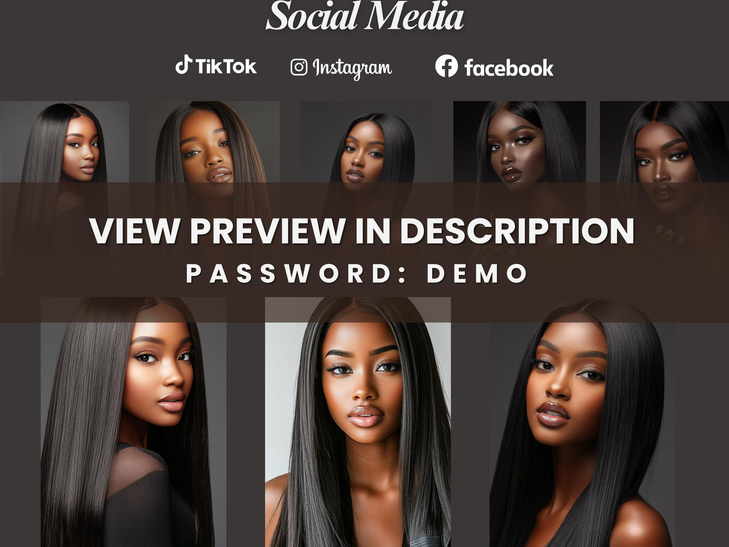 Hair Business Shopify Theme Template, Black Hair Theme, Website for Hairstylists Shopify Website Design, Shopify Banners