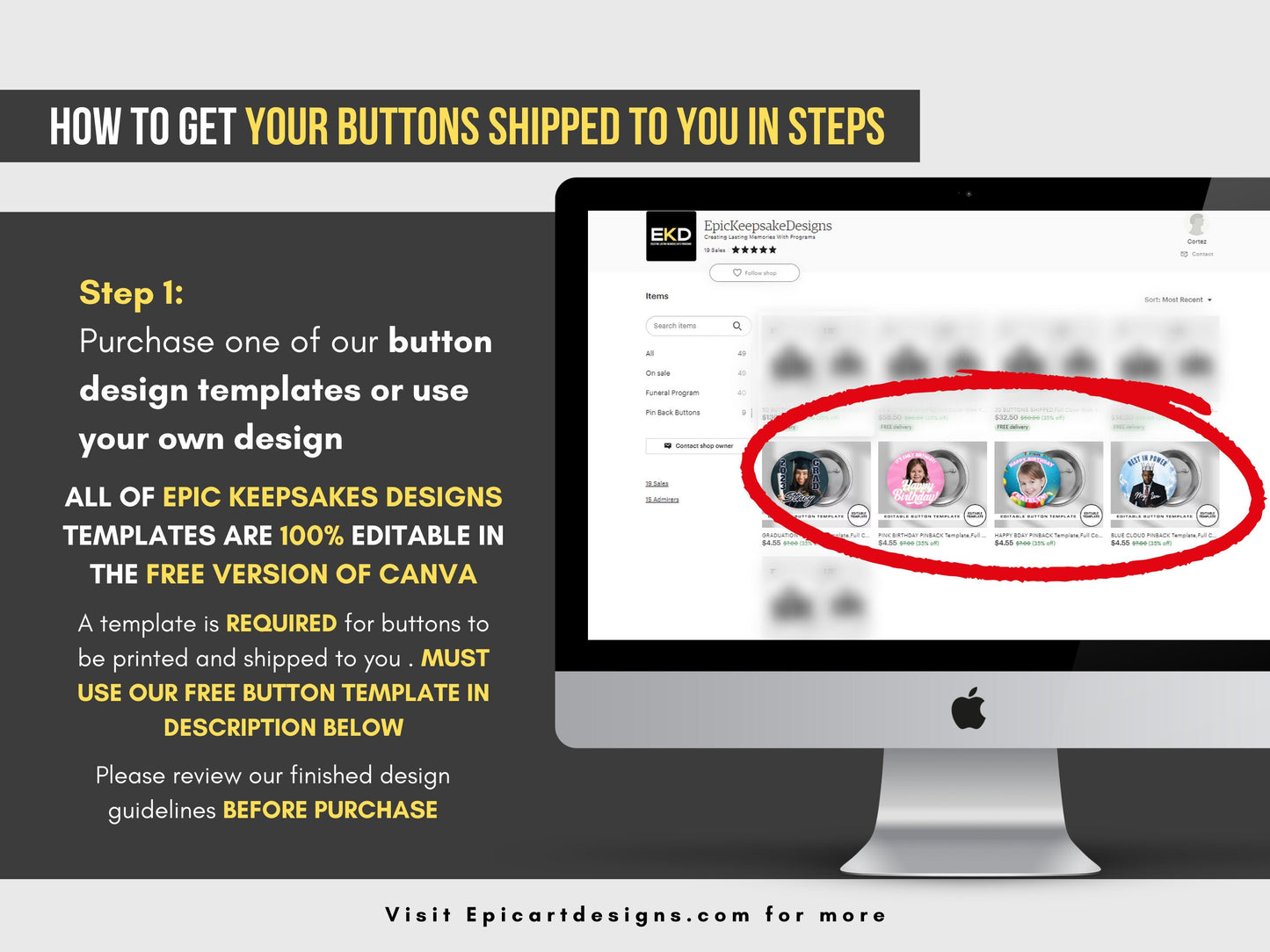 50 BUTTONS SHIPPED,Full Color With Your Family Member| Personalized Funeral Buttons|Pinback Button|Custom Pin Backs