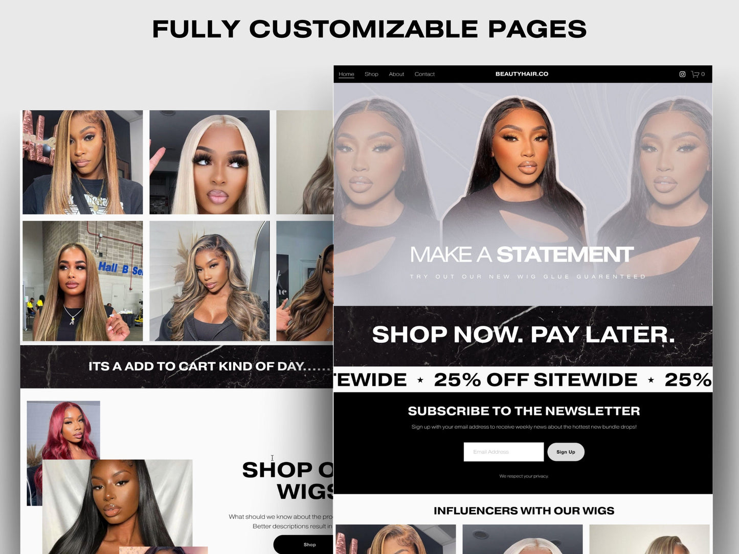 Black BOLD Aesthetic Squarespace Website Template, Aesthetic Website Template Squarespace,D.I.Y Website Design,Squarespace Template Editable