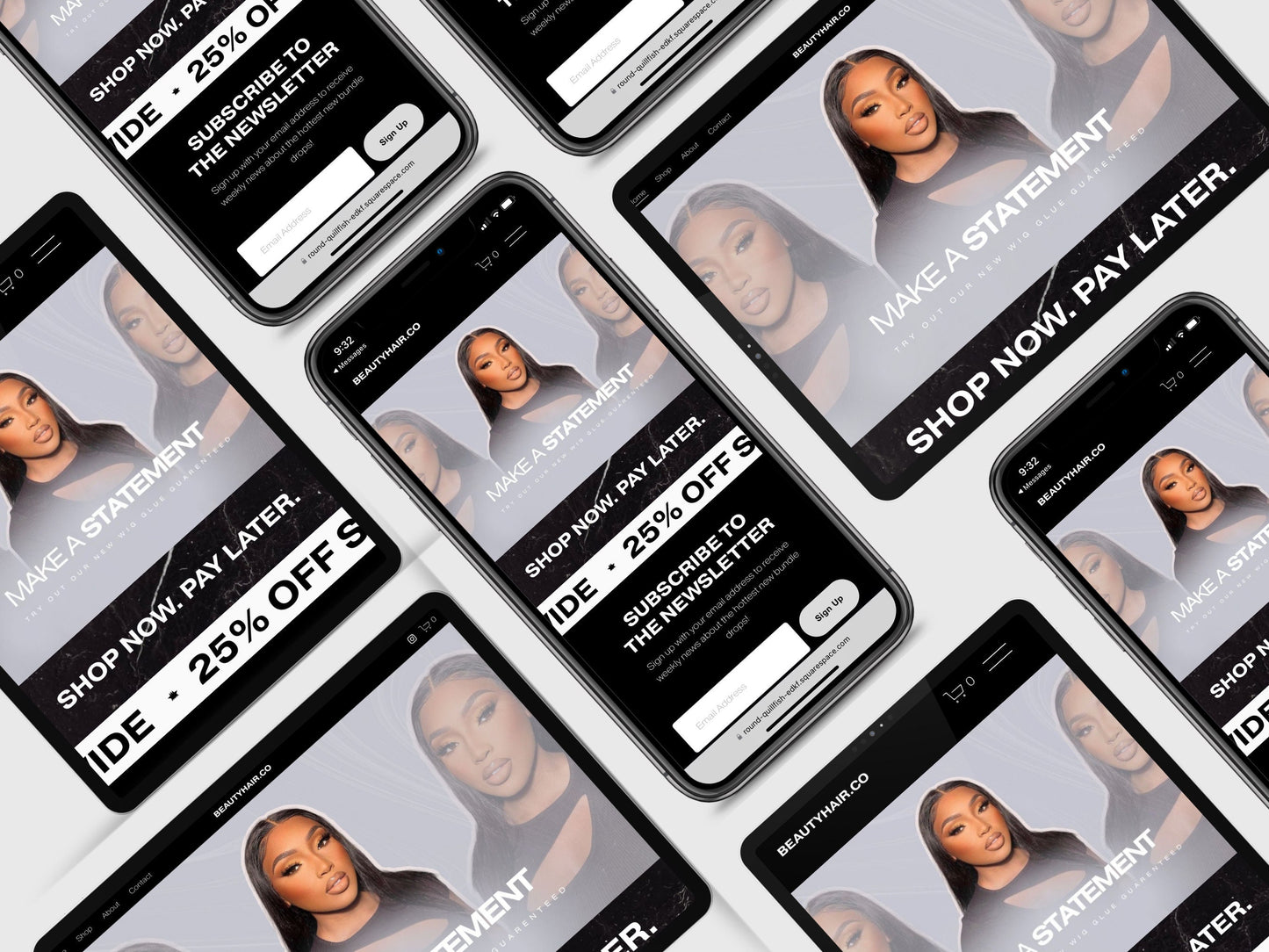 Black BOLD Aesthetic Squarespace Website Template, Aesthetic Website Template Squarespace,D.I.Y Website Design,Squarespace Template Editable