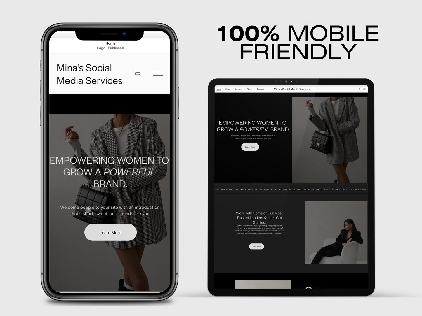 Black MINAMALIST Aesthetic Squarespace Website Template, Website Template Squarespace,D.I.Y Website Design,Squarespace Template Editable