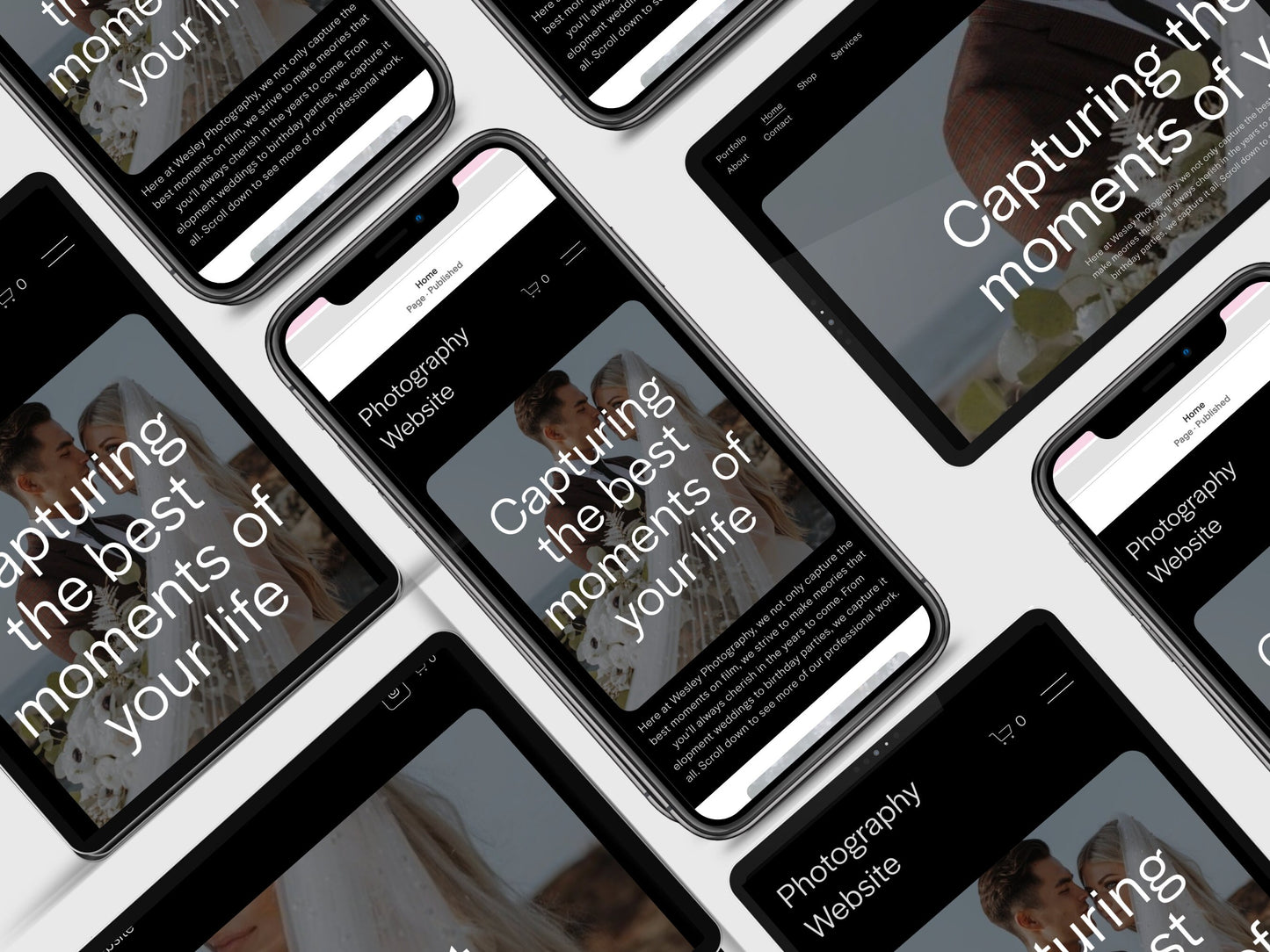 Photographer Aesthetic Squarespace Website Template, Website Template Squarespace,D.I.Y Website Design,Squarespace Template Editable