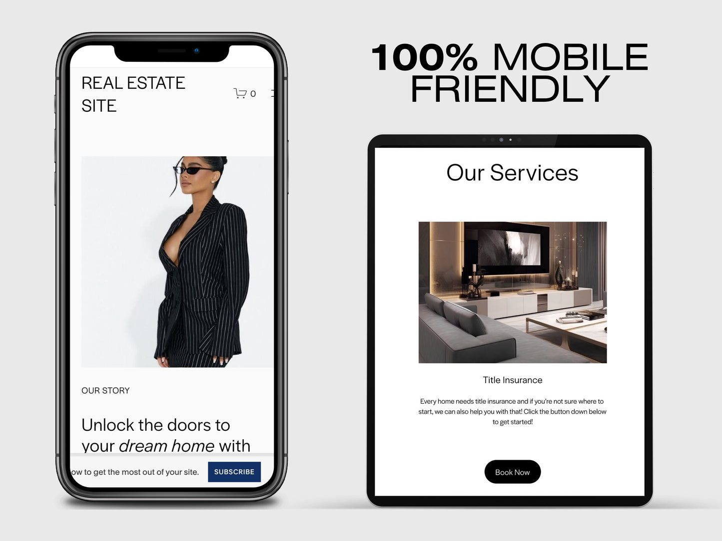 Aesthetic Real Estate Squarespace Website Template, Website Template Squarespace,D.I.Y Website Design,Squarespace Template Editable