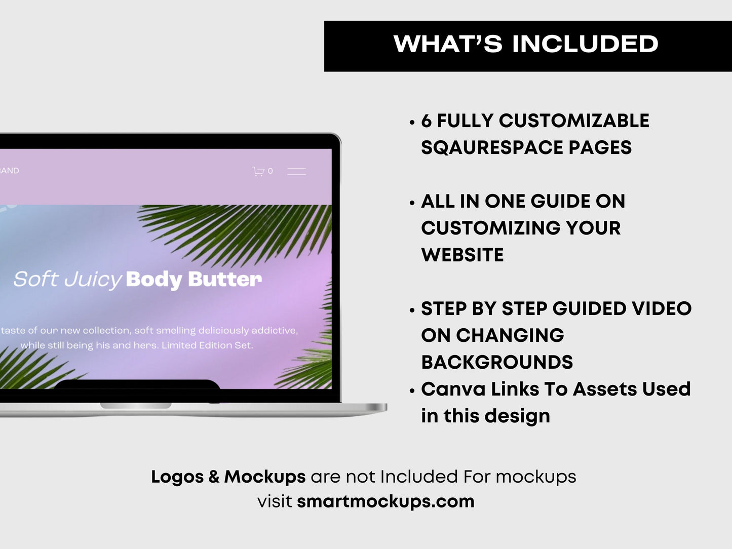 Tropical Rainbow Squarespace Website Template, Customizable Website Template Squarespace, D.I.Y Website Design,Squarespace Template Editable