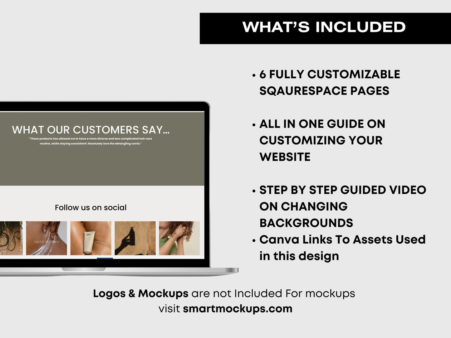 Modern Skincare Squarespace Website Template, Aesthetic Website Template Squarespace,D.I.Y Website Design,Squarespace Template Editable