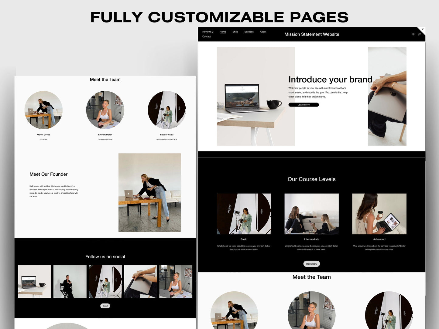 Aesthetic Marketing Squarespace Website Template, Website Template Squarespace,D.I.Y Website Design,Squarespace Template Editable
