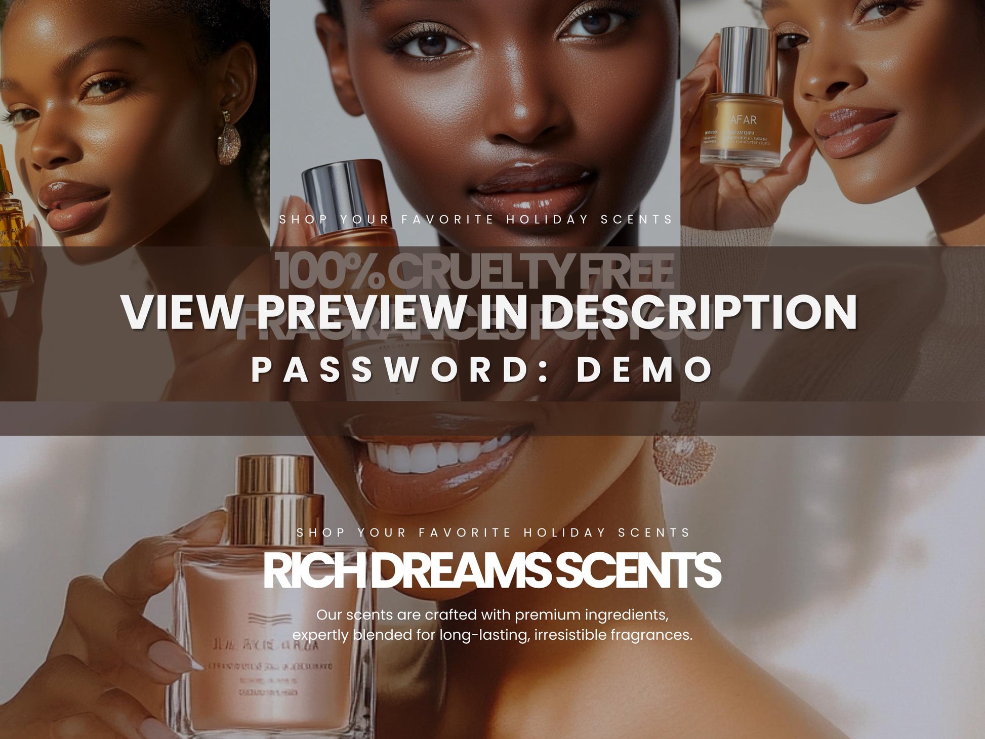 Aesthetic Shopify Skincare Theme Template, Aesthetic Beige Theme, Website for Skincare Businesses Shopify Website Design, Shopify Banners