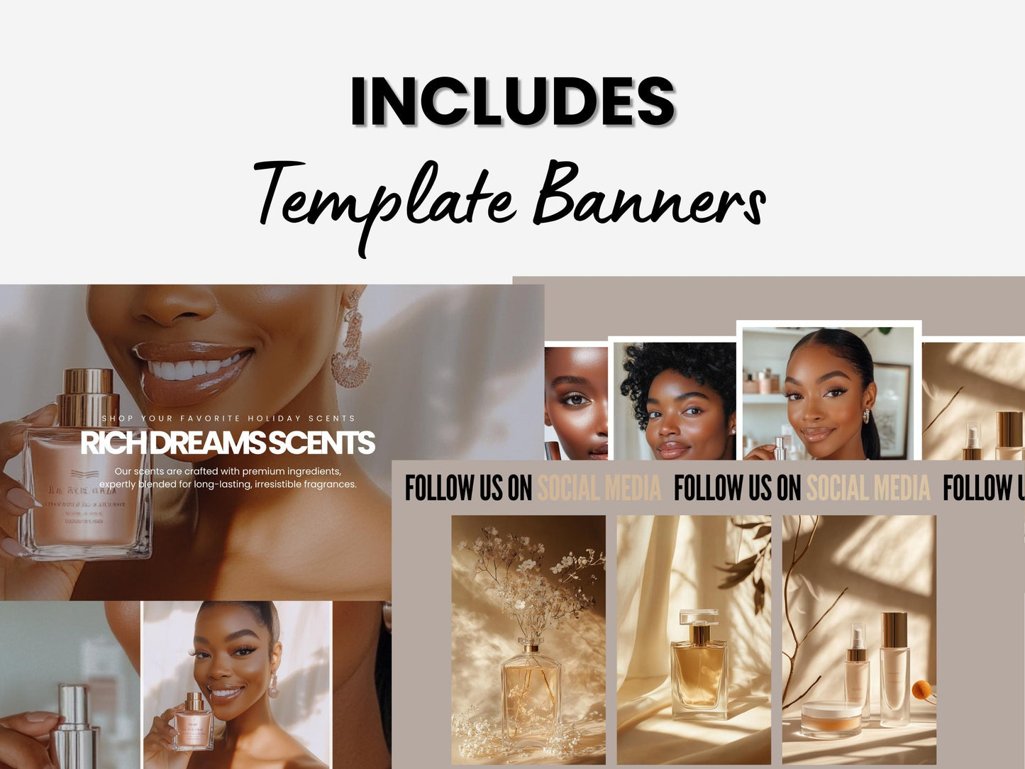 Aesthetic Shopify Skincare Theme Template, Aesthetic Beige Theme, Website for Skincare Businesses Shopify Website Design, Shopify Banners