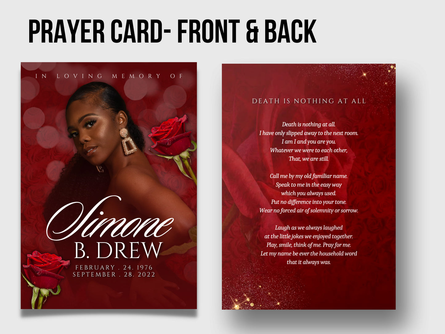 5x7 Prayer Cards, Memorial Prayer Cards, Catholic Prayer Cards, Personalized Prayer Cards for Funeral, Prayer Cards Catholic, Funeral Card