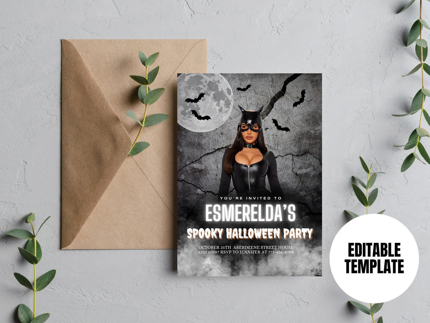 Editable Halloween Invitation, Halloween Party Invitation, Halloween Birthday Invitation, Halloween Invitation