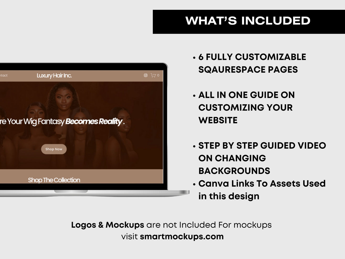 BROWN Melanin Aesthetic Squarespace Website Template, Skin Touched Website Template Squarespace,D.I.Y Website Design,Squarespace Template