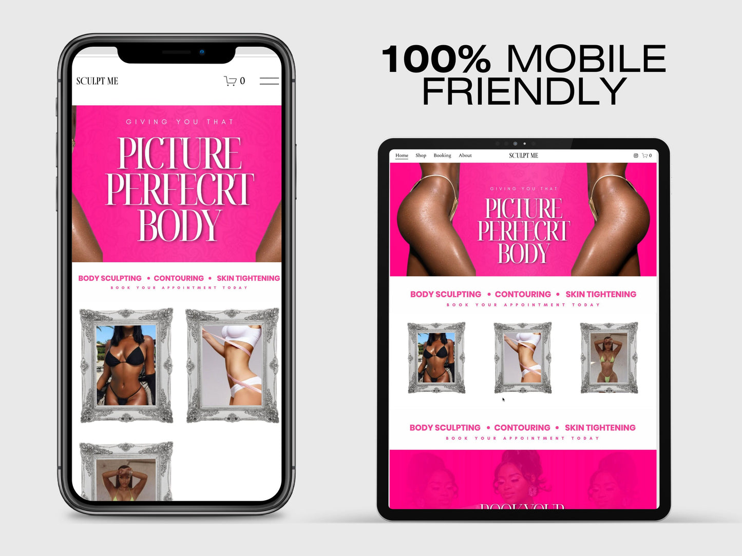 PINK Body Sculpting Squarespace Website Template, Book Now Customizable Website Template Squarespace, D.I.Y Website, Squarespace Design