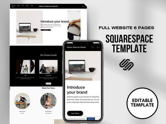 Aesthetic Marketing Squarespace Website Template, Website Template Squarespace,D.I.Y Website Design,Squarespace Template Editable