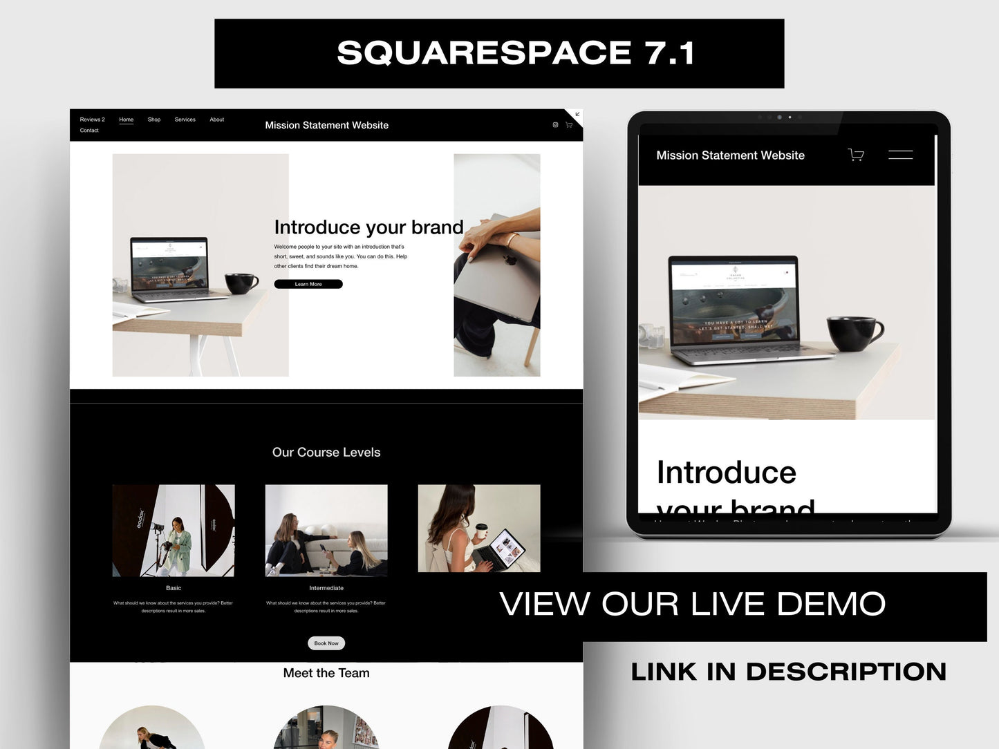 Aesthetic Marketing Squarespace Website Template, Website Template Squarespace,D.I.Y Website Design,Squarespace Template Editable