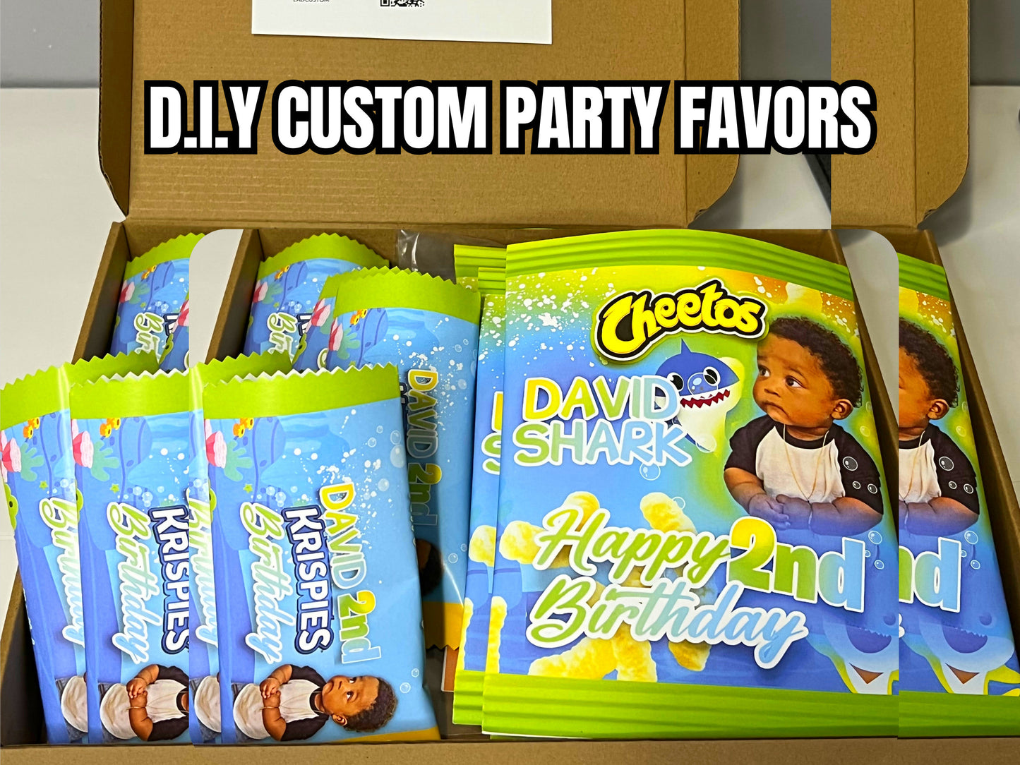 Custom Party Favors, D.I.Y. Goodie Package For Birthday Party,Party Favor Bags For Kids,Juice Pouch Labels,Party Treats, Unique Party Favors